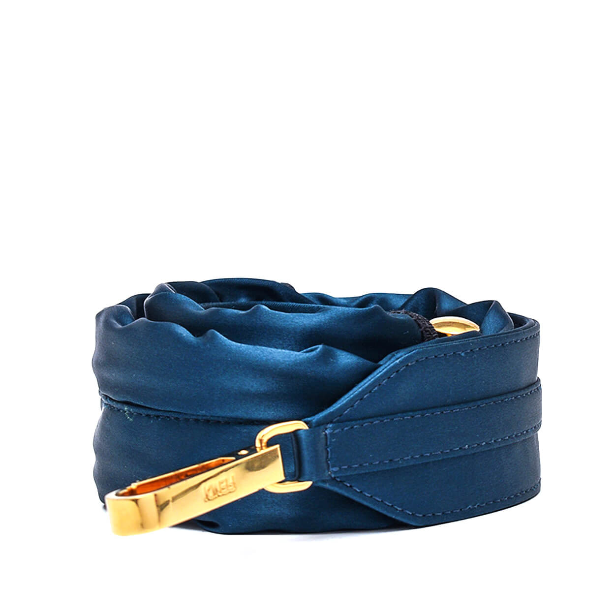 FENDI - Teal Blue Satin Shoulder Strap